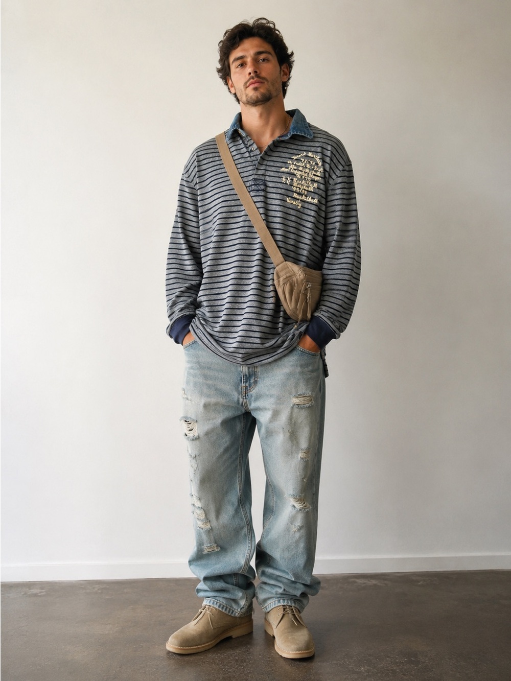 Scotch and Soda cotton long sleeve polo
